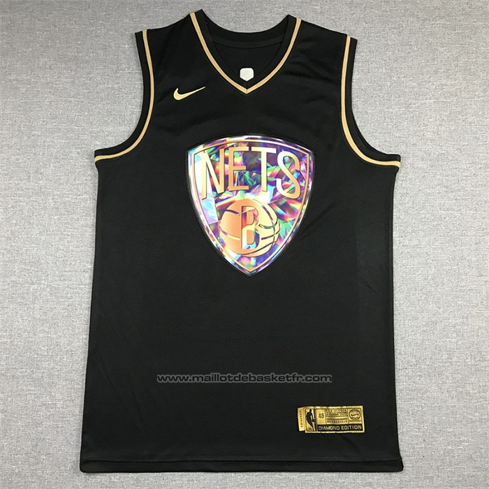 Maillot Golden Edition Brooklyn Nets Kevin Durant #7 2021-22 Noir